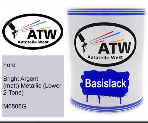 Ford, Bright Argent (matt) Metallic (Lower 2-Tone), M6506G: 1L Lackdose, von ATW Autoteile West.